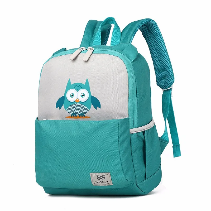 Mjoypack/милые школьные сумки с животными для девочек и мальчиков; Детские рюкзаки; школьные сумки для детского сада; модная детская сумка; рюкзак с совой для малышей - Цвет: aquamarine