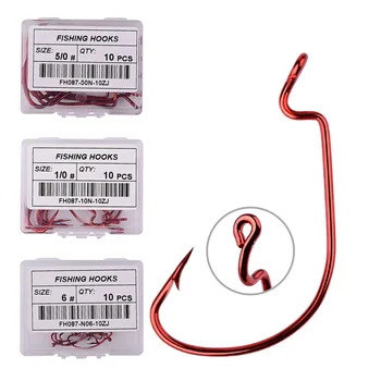 

Fishing hooks 10pcs/ box jig head crank hook Bass fish hook for soft worm bait brankbait carp fishing tackle accessories pesca