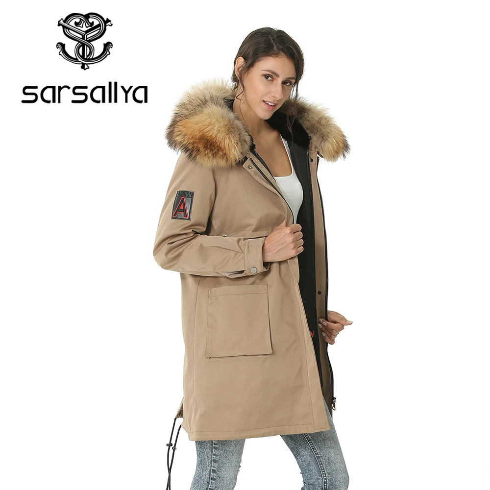 Тёплая Зимняя Парка Для Женщин С Капюшоном Из Натурального Меха Внутри Отстегивающаяся Подкладка Из Кролика Модная Куртка С Мехом Пальто Женское Зимнее С Меховым Воротником