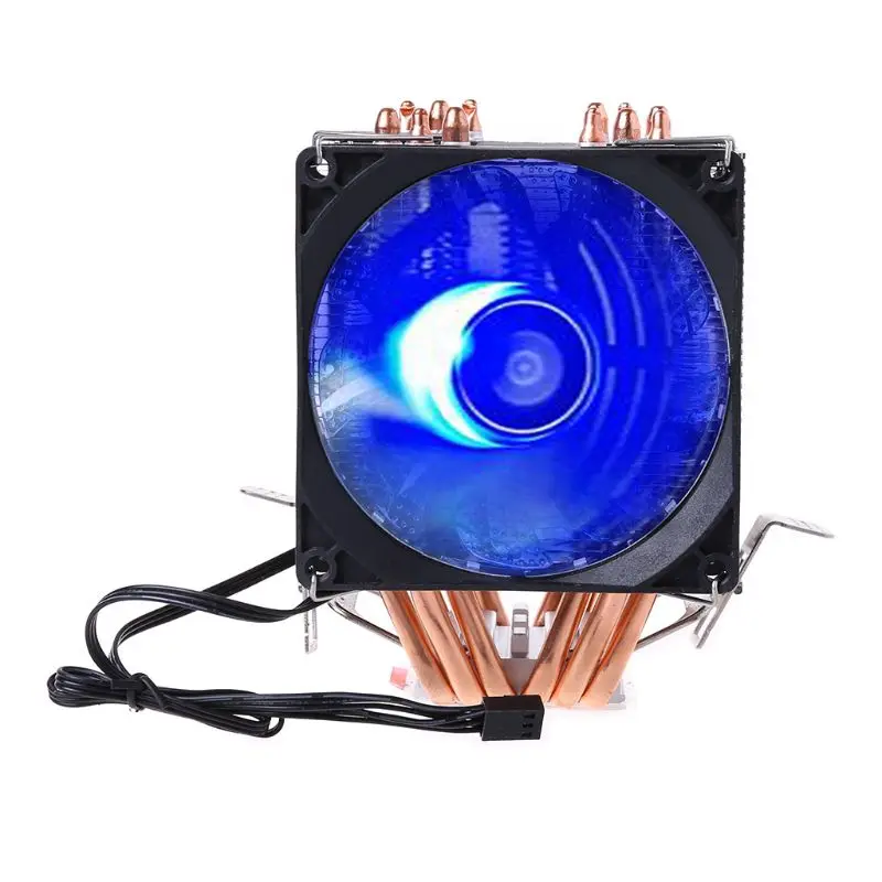 DC12V 4PIN Процессор кулер 115X1366 2011 6 тепловым стержнем heat pipe Dual-башенный вентилятор охлаждения для AMD 775/1150/1151/1155/1156/1366 на платформе Процессор