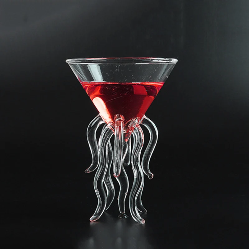 

Creative Jellyfish Cup Octopus Cocktail Glass Cup 150ML Champagne Assorted Goblets Red Wine Glass For Bar Party Wedding Mug