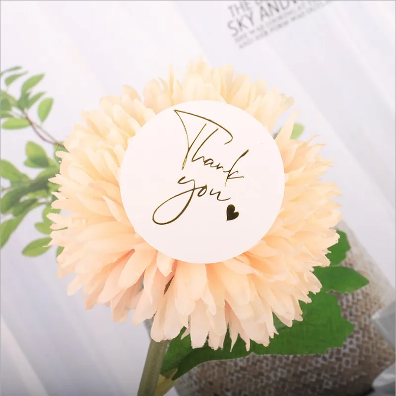 

120pcs/pack "THANK YOU" Bronzing Seal Stickers Decorative Round Sticker Baking Circle Handmade Packaging Kraft DIY Gift Stickers