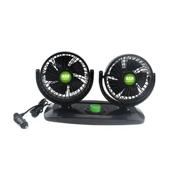 

Big double head fan car fan for car plastic Minivan cooling fan for van 180-degree rotating double head 1 pcs