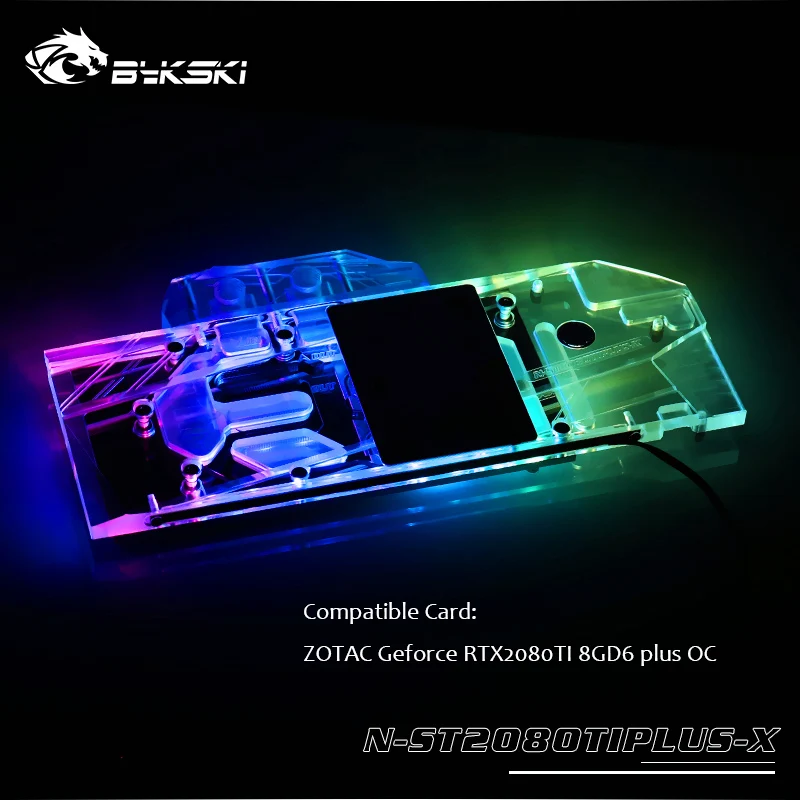 Bykski блок GPU для ZOTAC Geforce RTX2080TI 8GD6 plus OC VGA медный кулер и тепловая прокладка 3pin 4pin интерфейс N-ST2080TIPLUS-X