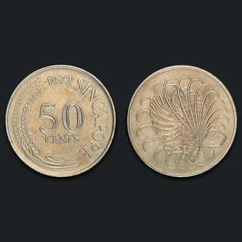 

Old Version Singapore 50 Cents New Genuine Original Coins 100% Real Issuing Coins Unc