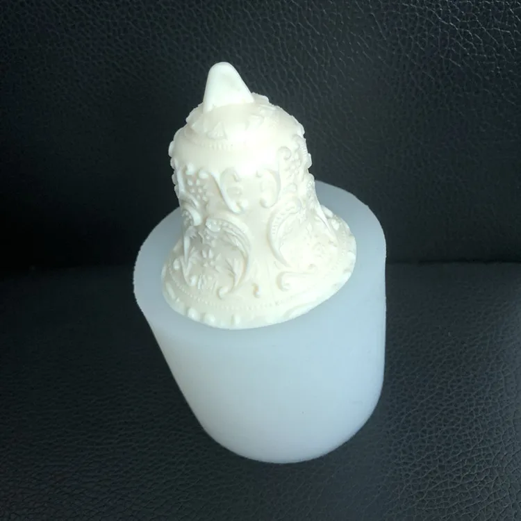 3D колокол силиконовая форма, ручная работа форма для мыла свеч Diy Искусно сделанные формы рождественская пресс-форма для свечей смола клей ароматный, в форме косточки пресс-форм