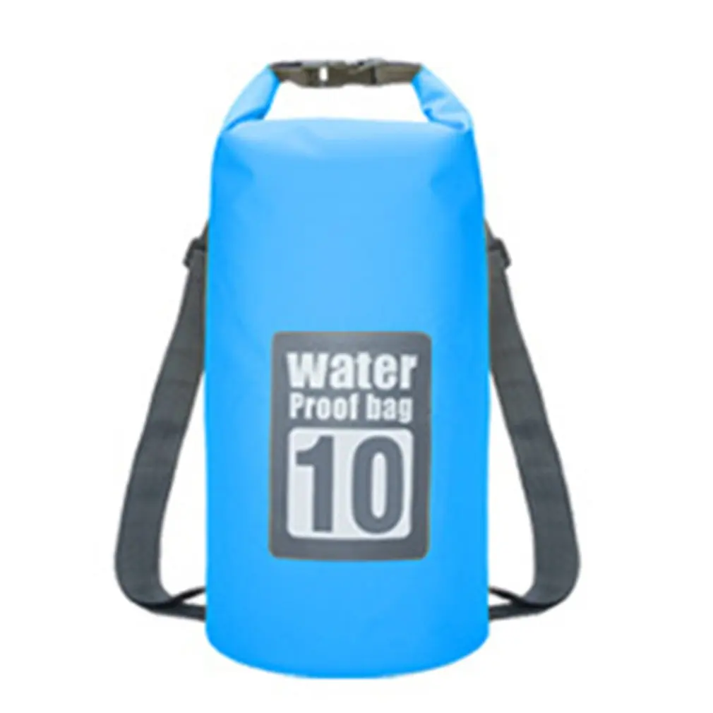 sky blue 10L Водонепроницаемая сумка для плавания, рюкзак для сухого плавания, складная дорожная сумка для хранения, большая емкость для каноэ, рафтинга на каяке - Цвет: sky blue 10L