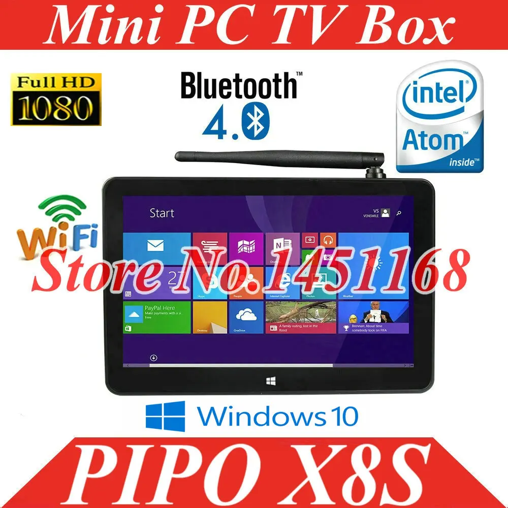 ТВ приставка Pipo X8S smart Mini PC Windows10 Intel Z3735F Quad Core 7 &quotпланшет HDMI 2 ГБ + 32 ГБ|pipo x8|tv box pipomini