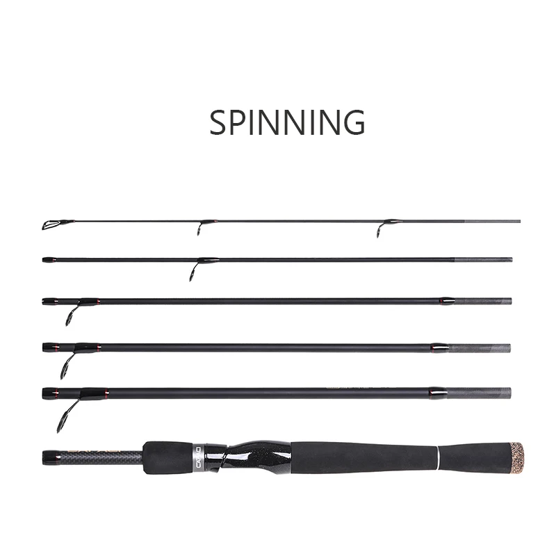 NEW 2.1m/2.4m Spinning/Casting Rod Carbon Fishing Pole Lure Test ML Portable Travel Fishing Rod - Цвет: Белый
