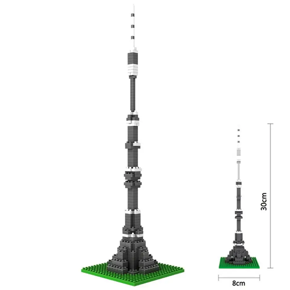 

LegoINGlys creators city Street view tower ostankino Russia Moscow nano micro diamond building blocks model brick toys for gifts