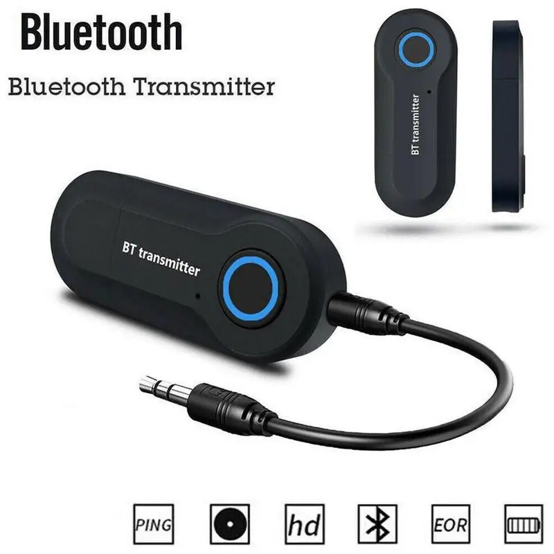 3.5mm AUX Hifi Music Audio Adapter 2 in 1 Bluetooth 5.0 Transmitter Receiver TV PC Car Speaker Headphones Car Stereo Device