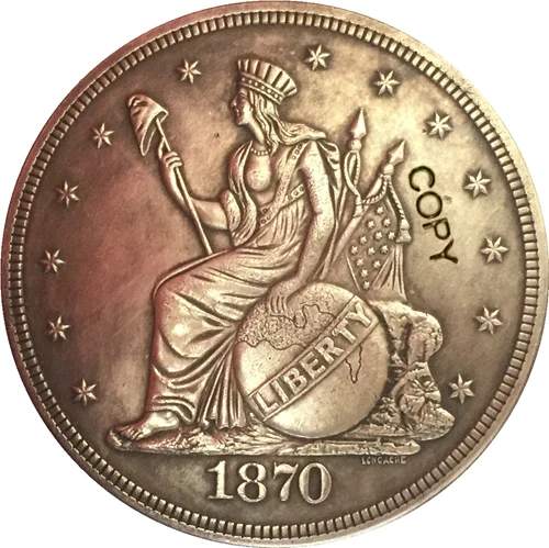 1870 Соединенные Штаты $1 долларовые монеты КОПИЯ Тип 2 Безвалютные монеты  | Безвалютные монеты -4000068609469