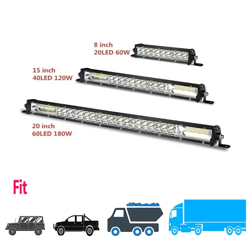 

Off Road Light Led Bar 4x4 Accessories Off Road 6D 8-20inch Offroad Combo for Lada Truck 4x4 SUV ATV Niva 12V 24V Auto Driving