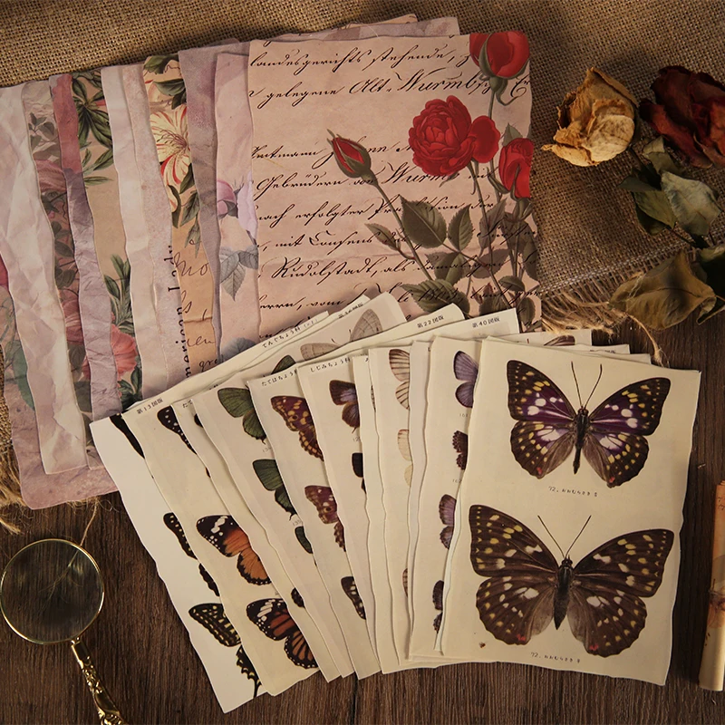 DIY Scrapbooking Accessories Vintage Old Time Material Paper DIY Scrapbook Junk Journal Base Collage Diary Happy Plan Gift wrapping Decoration material paper