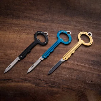 

Sanrenmu Mini Key Knife Multi-functional Pocket Folding Knife 4120 EDC Key Chain/Ring Outdoor Camping Tool Bottle Opener