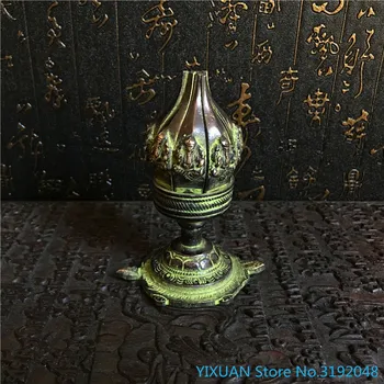 

Nepal cobre puro hecho a mano lámpara de loto titular de lámpara Baolian lámpara Buda de la lámpara frontal