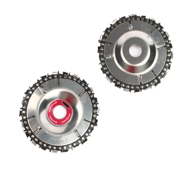 

4 Inch Grinder Disc and Chain 22 Tooth Fine Abrasive Cut Chain For 100 Angle Grinder Wood Carving Disc