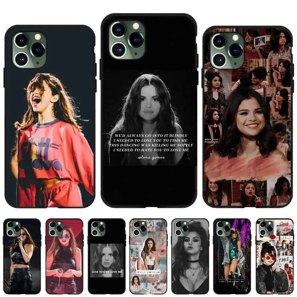 Певицы Селены Гомез Редкие фиолетового и черного цветов чехол для iphone 12 мини Xr 11