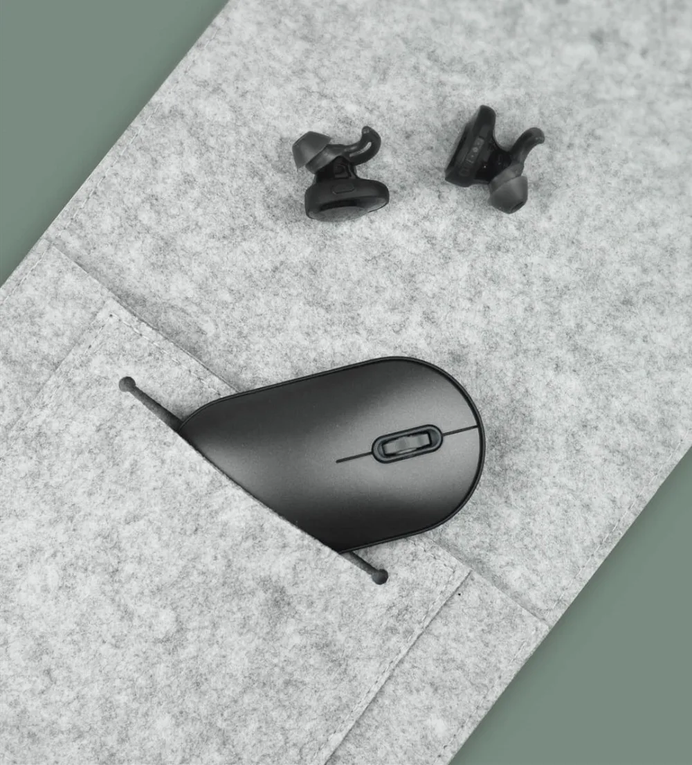 duplo portátil mouse conexão bluetooth ultra-fino elegante e leve mouse