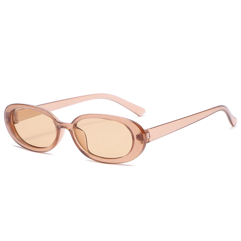 Set 4 Occhiali Da Sole Donna AMSNINK | Modelli Ovali Retrò Vintage Con Protezione UV400 - Colori: Nero, Grigio, Marrone, Champagne
