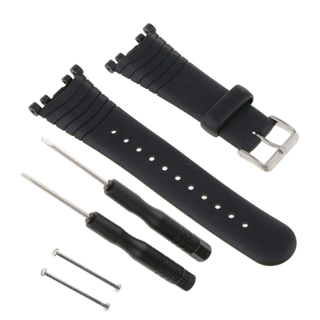 

Soft Waterproof Black Wristband Strap for SUUNTO VECTOR Tools Set Replace