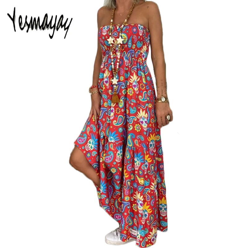 

Summer Women Dress Plus Size 5XL Sexy Beach Dresses Women 2019 Sexy Off Shoulder Long Maxi Dresses For Women Elegant Robe Femme