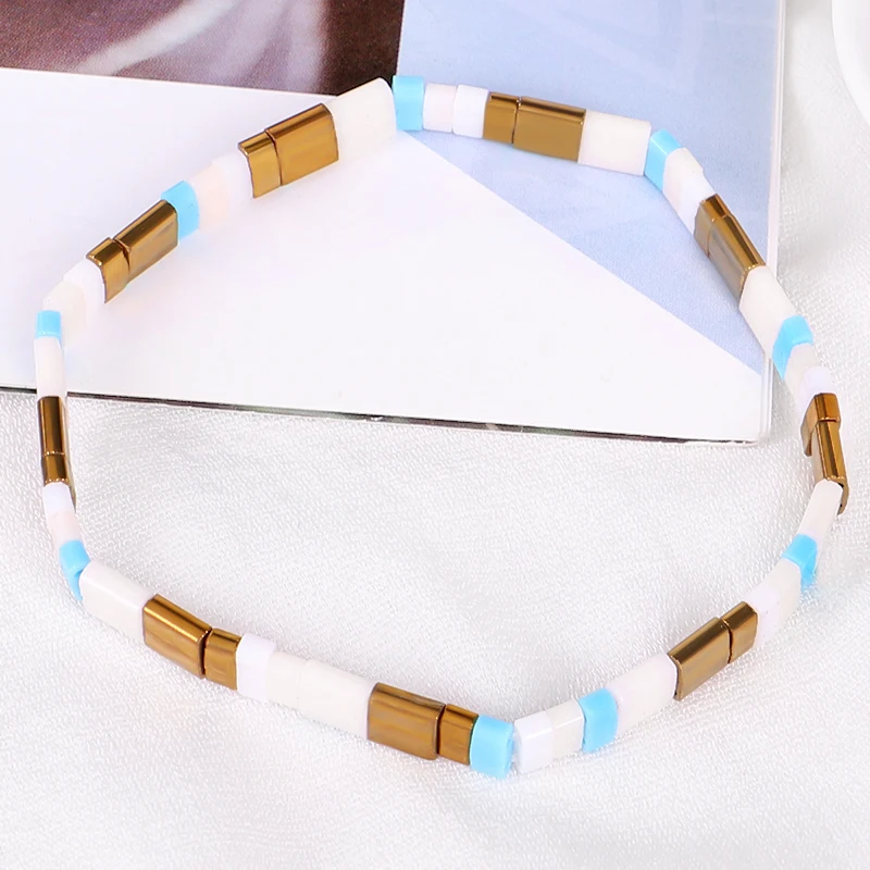 Богемные браслеты ручной работы для женщин MIYUKI Tila Beads браслет Boho красочные Pulseira Mujer регулируемые ювелирные изделия 2474