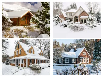

5D DIY Diamond Painting Landscape House Diamond Embroidery Winter Painting Rhinestone Home Furnishing Decoration Picture