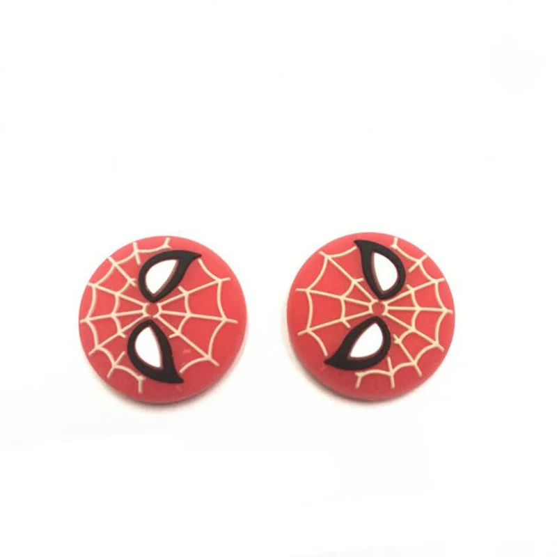 Spiderman Паук Железный летучая мышь человек большой палец ручка колпачок джойстик чехол для sony PS3 PS4 тонкий Xbox One 360 переключатель Pro контроллер - Цвет: Spiderman