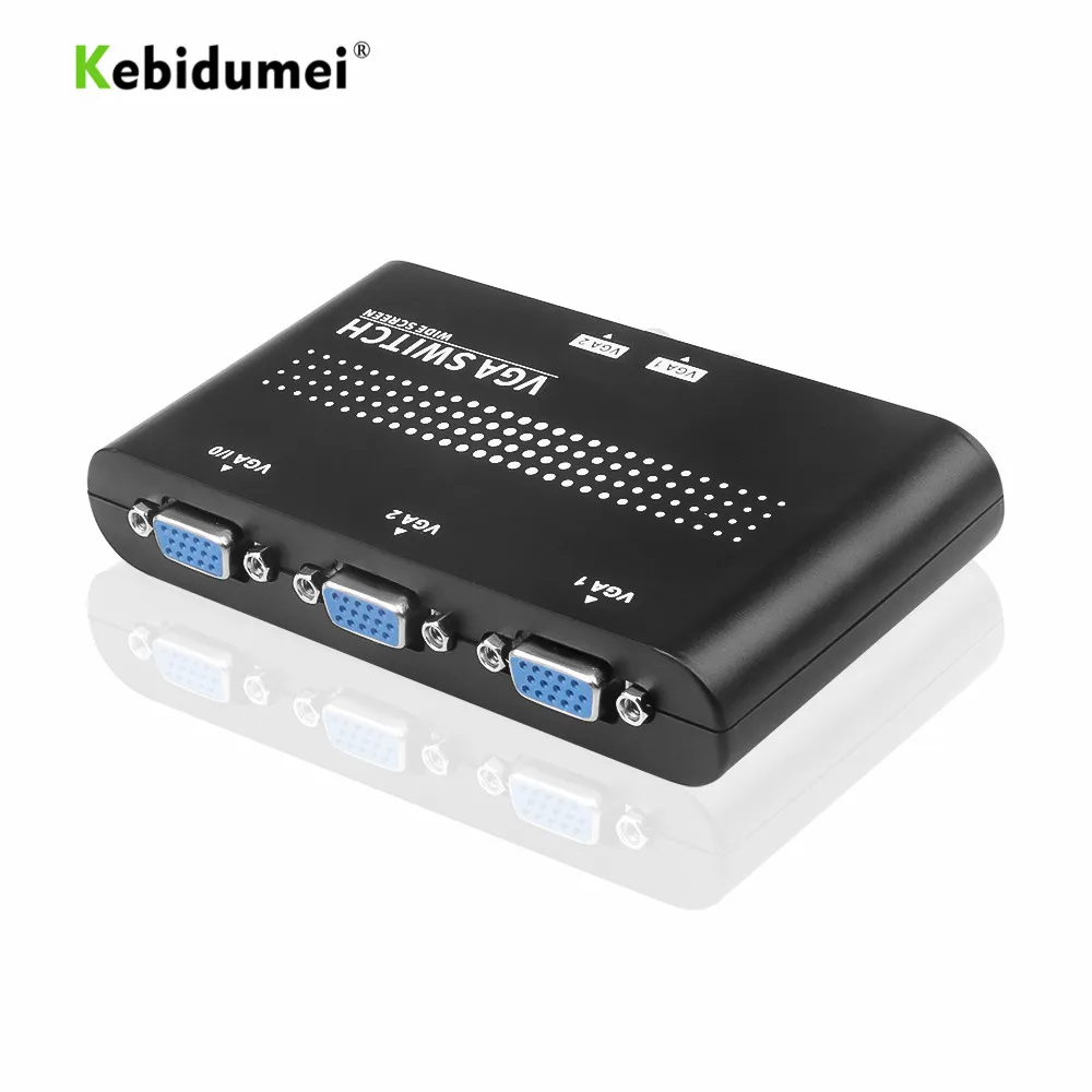Kebidumei-interruptor de Compartilhamento Manual Switcher Box em Out Vga Svga Original para Lcd pc Atacado Mais Novo Nova Chegada