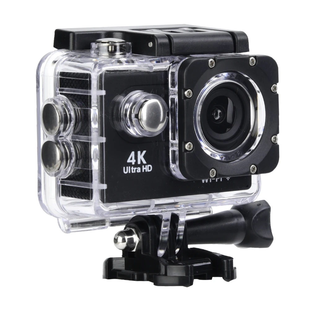 

4K HD WiFi Action Sports Camera Wide Angle Lens 30M Waterproof Housing Two Battery Bike Mount Kit​​ Built In Mic Free Shipping