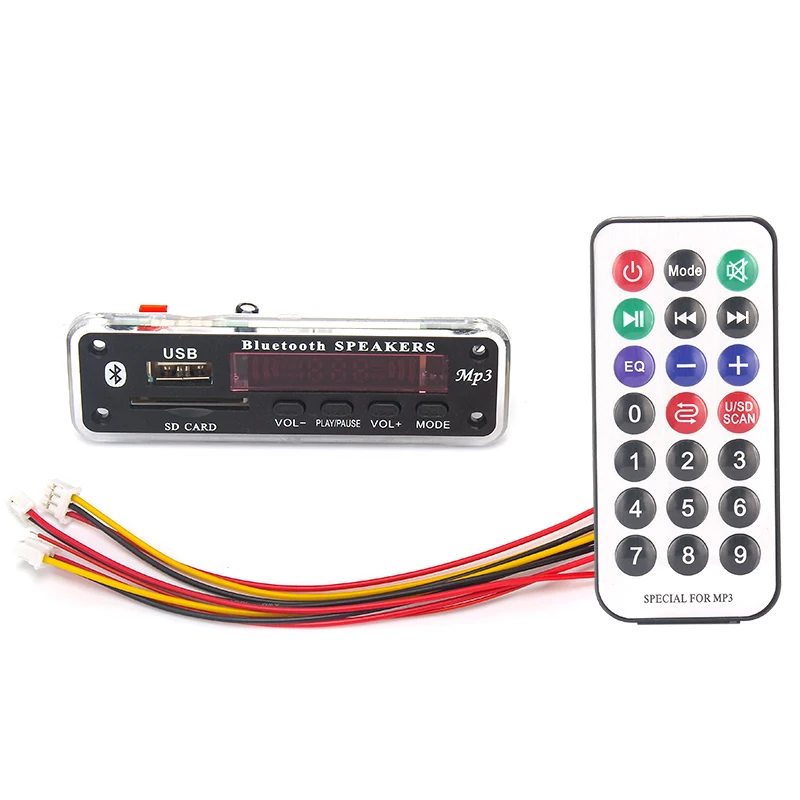 5V BT TF USB FM Aux Радио MP3 плеер встроенный Автомобильный USB Bluetooth Hands-free MP3 декодер плата модуль аудио переоборудование - Цвет: 5V