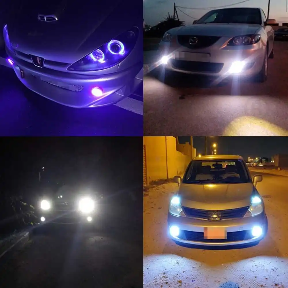 1 Set 3.5 3.0 2.5 inch COB Angel Eyes Fog Lights Led lens Car Headlight Lamp Universal Day time running light 89mm 76mm 64mm (21)