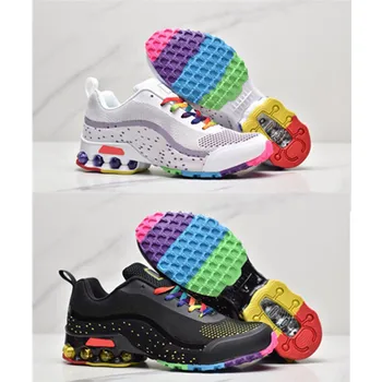 

New Arrival reax run Rainbow Men Women Cushion Running Shoes Lightweight Comfortable Outdoor Mens Designer Sports Sneakers