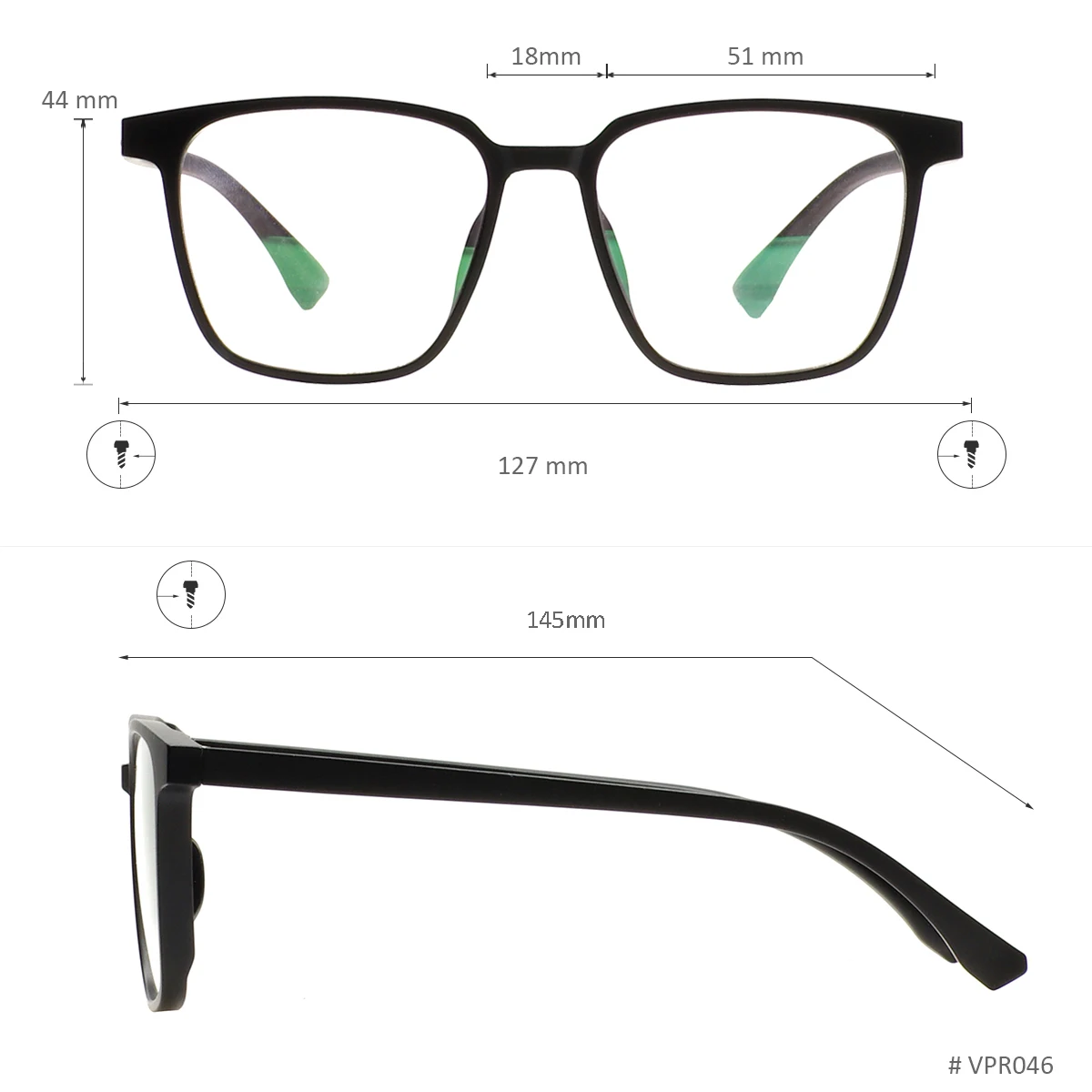 Occhiali da sole polarizzati oversize TR90 trasparenti per uomo e donna, parasole leggero e trasparente per la prescrizione ottica_voghion.com