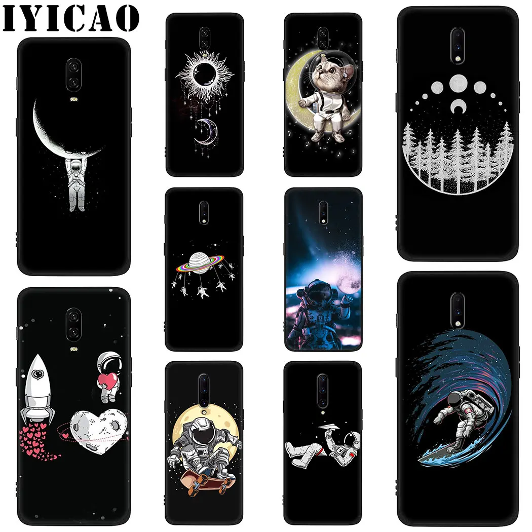 Astronaute de la Lune lɾspace Soft Silicone Case for oneplus 5 5t 6 6t 7 Pro TPU Cover |