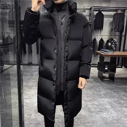 M-4xl large winter men's winter jacket winter standing collar mid long cotton jacket jacket warm winter coat XXXXL