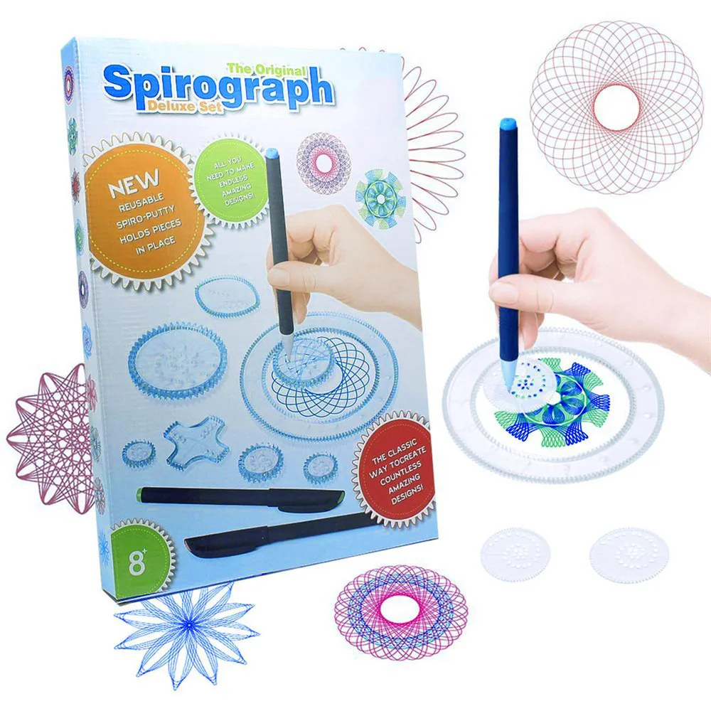 

Drawing Toys Learning & Education Spirograph Design Interlocking Gears & Wheels Drawing Accessories Creative Toys For children