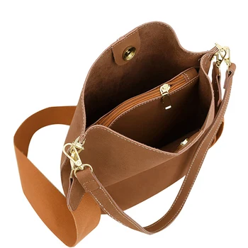 

Small bag 2020 new trendy autumn and winter wild bucket bag large capacity frosted soft leather shoulder messenger bag female