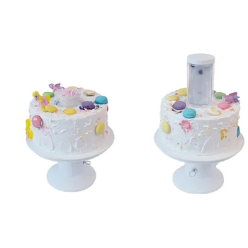 

New Party & Holiday Birthday DIY Decorations Surprise Stand Musical Popping Cake Stand Happy Birthday Cake Holder 2 in1