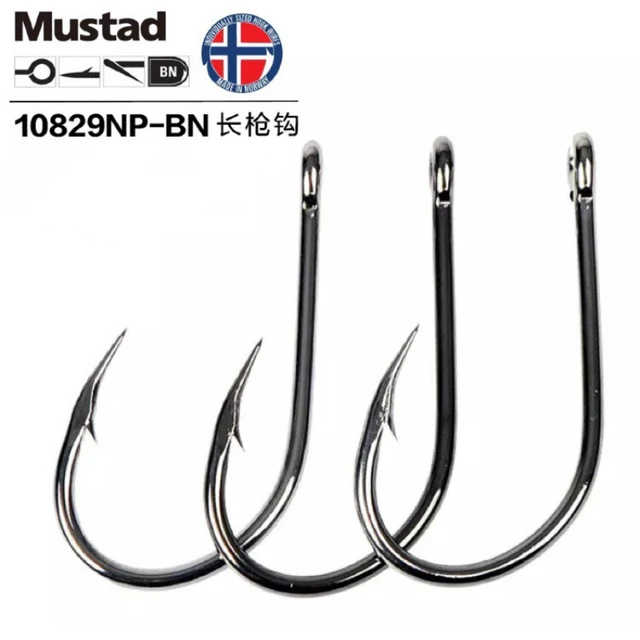 Original Mustad Sea Fishing Hooks 10829 Jig Fishhook Baits Herring Sturgeon  Fishing Hooks Ocean Anzuelos Pesca