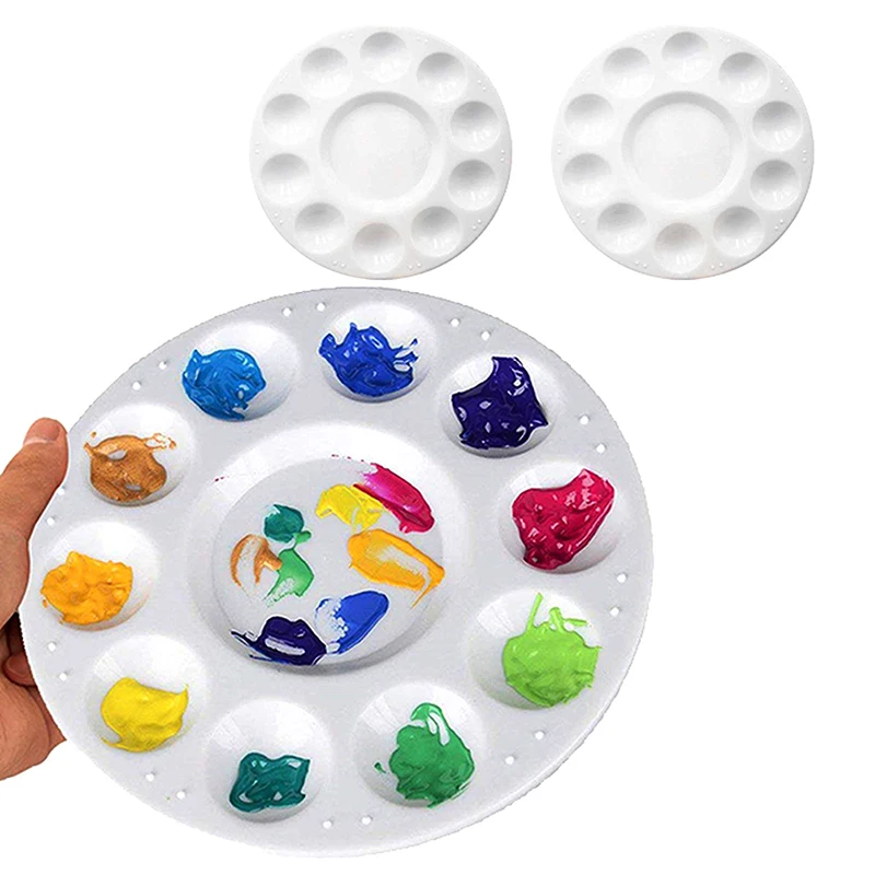 Palette 10 Grid Art Paint Tray Artist Watercolor Plastic Mixing Supplies White Pigment Drawing | Канцтовары для офиса и дома