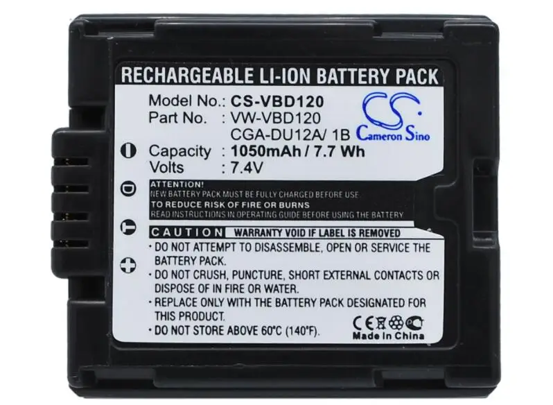Cameron sino 1050 мА/ч, батарея для цифрового фотоаппарата PANASONIC DZ-GX20 GX20A GX20E GX25 GX25M GX3000 GX3100 GX3200 GX3300(B) GX3300(ы) MV350 MV350A