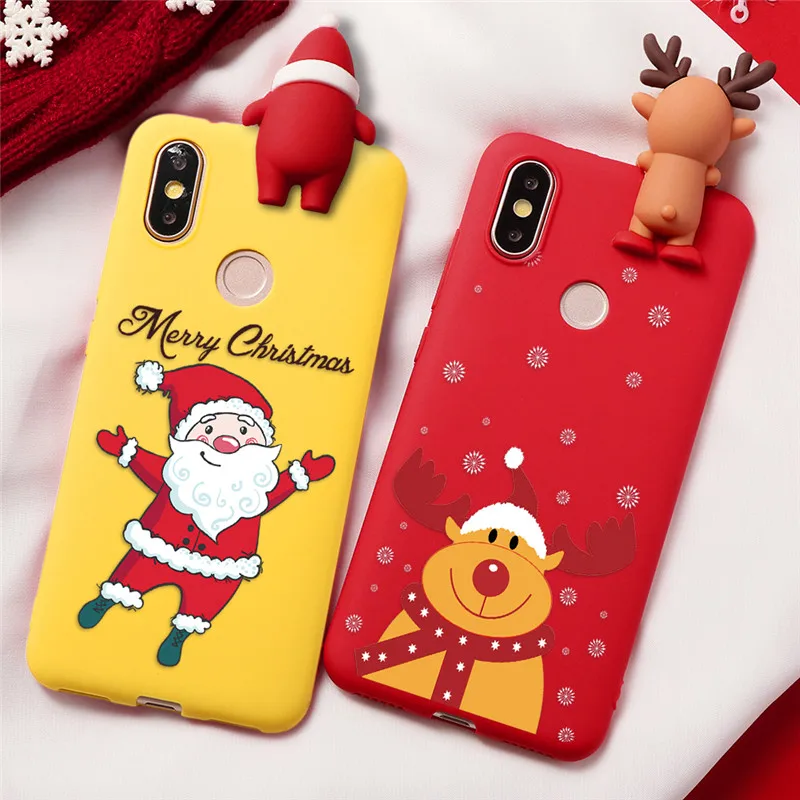 

Cartoon Christmas Soft TPU Case For Xiaomi Mi 9 SE CC9e CC9 A1 A2 6X 5X 8 Lite Redmi Note 7 6 5 Pro 7S S2 Fundas Happy New Year