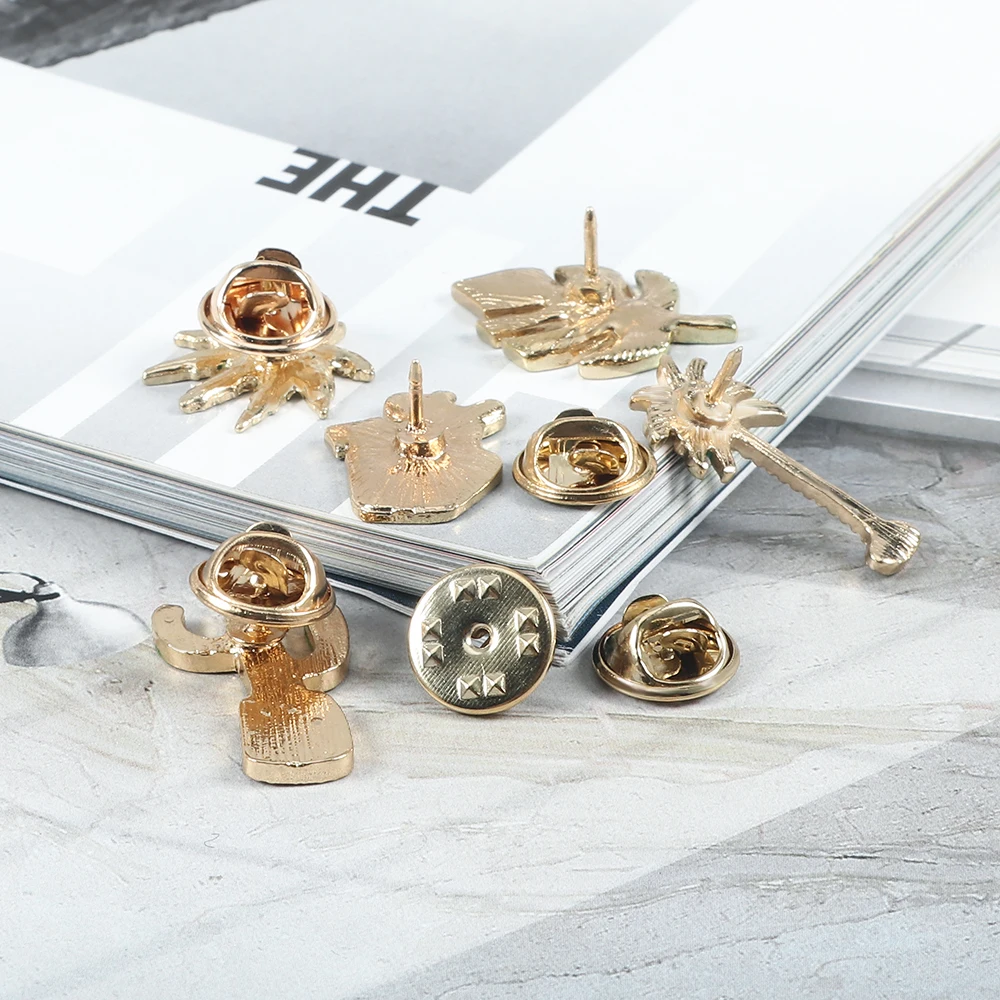 Lovely Badge Plant Potted Collar Shoe Lips Enamel Brooch Coconut Tree Cactus Leaves Decorative Clothing Cartoon Pins Badge - Image 5