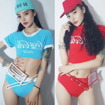 

Stage Costumes For Singers Bar Party Wear Bar Ds Stage Sexy Gogo Show DJ Female Cheerleaders Suit Women Rave Clothes DT1583