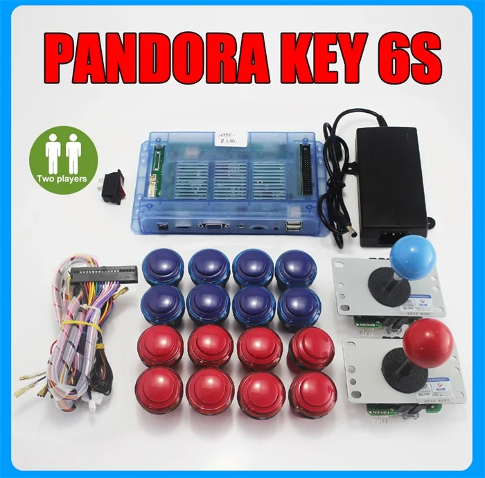 YJX DIY 2 игрока Pandora Box 6 1300 игровой набор аркадный набор кнопочные джойстики аркадная машина 2 джойстика комплект домашнего шкафа - Цвет: 6s 1399 games