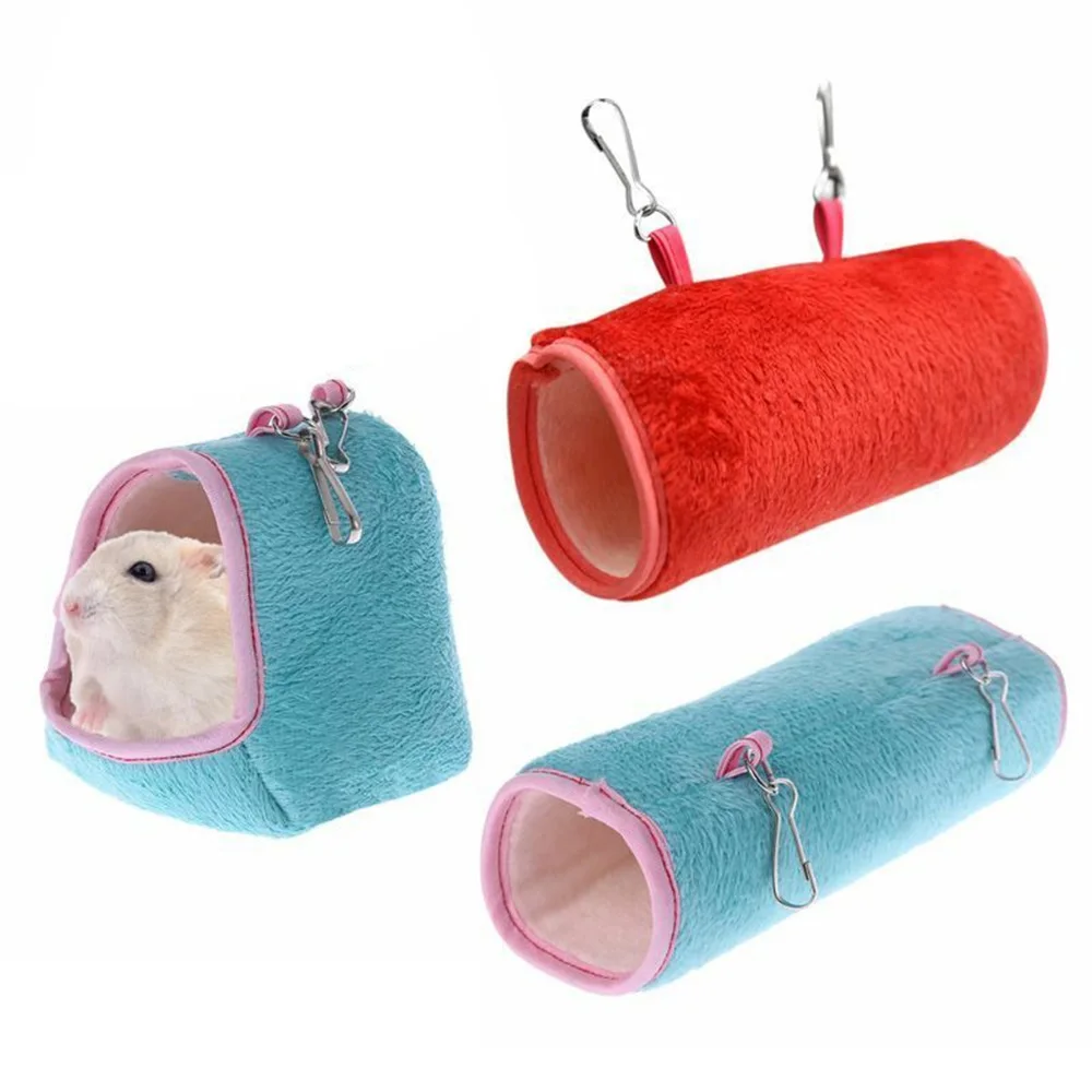 

Hamster Cage House Cylindrical Hanging Nest Cute Hammock Cotton Bed For Small Pets Hamsters Squirrel Guinea Pigs Chinchillas