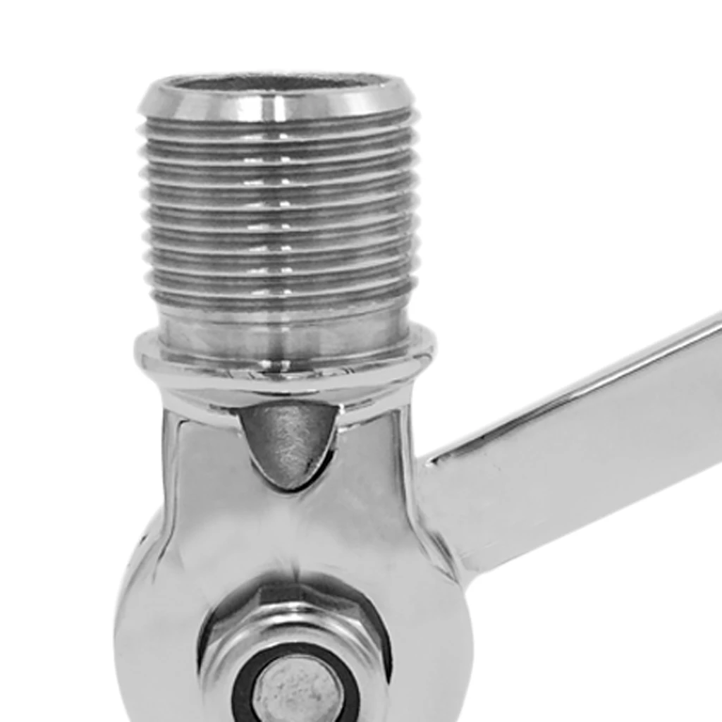 316 Stainless Steel Radio VHF Antenna Adjustable Base Mount 2-1/2'' x 3-9/16'' - Boat/Marine