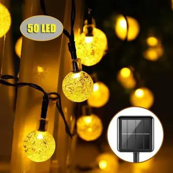 

NEW 20/30/50/100 LED Crystal ball LED Solar Lamp Power LED String Fairy Lights Solar Garlands Garden Christmas Decor For Outdoor